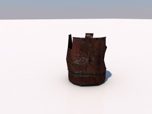 game ready explosive barrel 3D Model