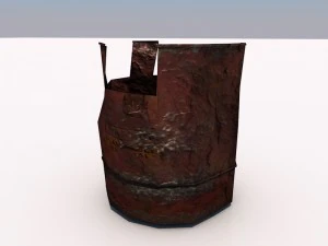 game ready explosive barrel 3D Model