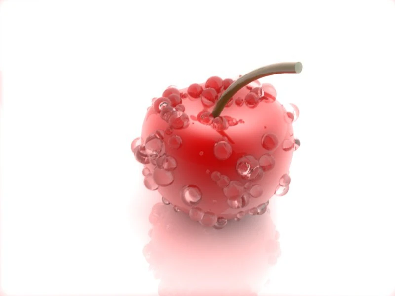 realistic cool cherry 3D Model .c4d .max .obj .3ds .fbx .stl .blend