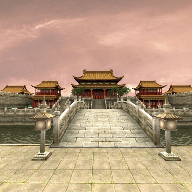 china palace 3Dモデル .c4d .max .obj .3ds .fbx .stl .blend