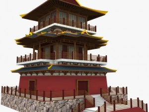 중국 궁전 2 3D 모델