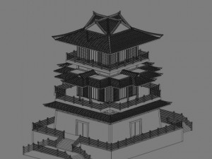 chinese palace 2 Modello 3D