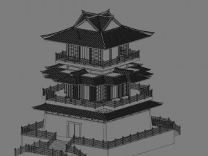 chinese palace 2 Modello 3D