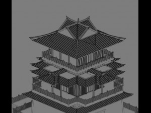 chinese palace 2 Modello 3D