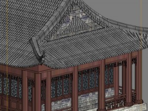 china temple 01 3D Модель