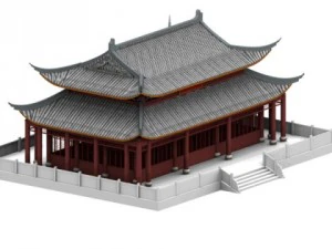 china temple 02 3D Model