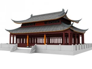 china temple 02 3D Model