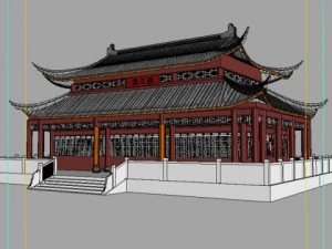 china temple 02 3D Model