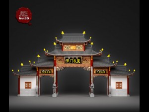 chinese archway 1 3D Модель