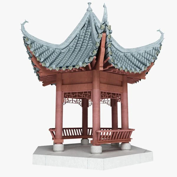 pavilion 01 3D Model .c4d .max .obj .3ds .fbx .stl .blend 