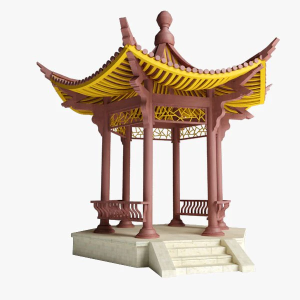 pavilion 03 3D Model .c4d .max .obj .3ds .fbx .stl .blend 