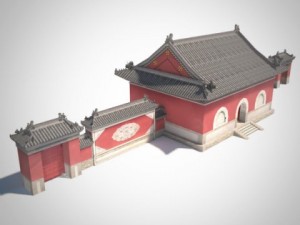 temple gate Modelo 3D