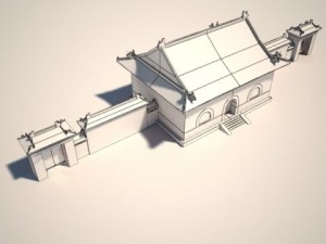 temple gate Modelo 3D