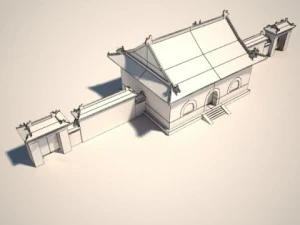 temple gate 3D Model
