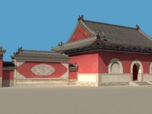 temple gate Modelo 3D
