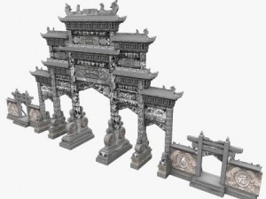 tori gate 02 Modèle 3D
