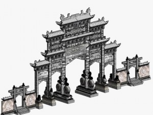 tori gate 02 Modèle 3D