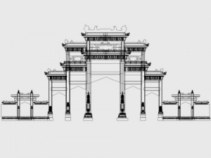 tori gate 02 Modèle 3D
