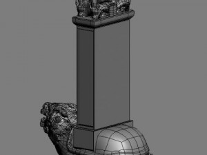 tortoise stone tablet 3D Модель
