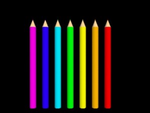 collection of colored pencils Model 3D
