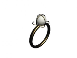 ring with pearl Model 3D