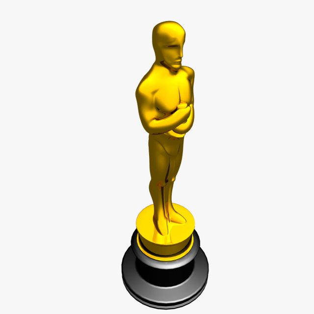 Oscar 3D Model in Awards 3DExport