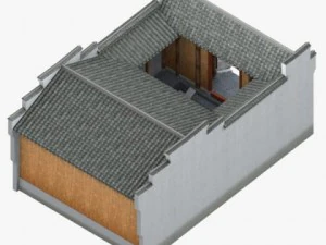 chinese county government 3D Model