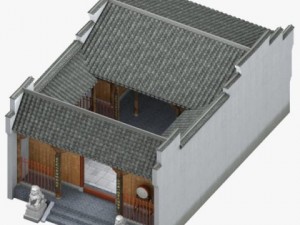 chinese county government 3D Модель