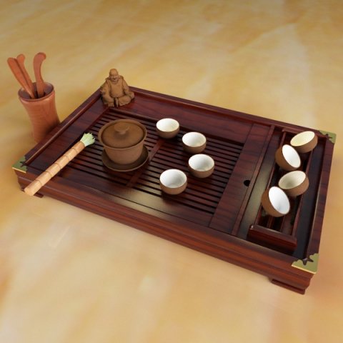 tea set a Modelo 3D .c4d .max .obj .3ds .fbx .stl .blend 