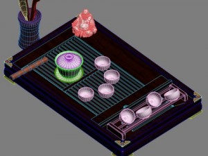 tea set a Modelo 3D