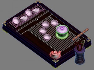 tea set a Modelo 3D