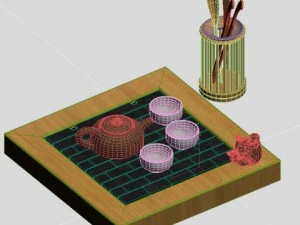 zestaw do herbaty c Model 3D