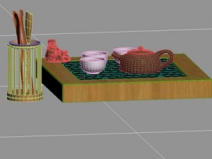 tea set c 3D-Modell
