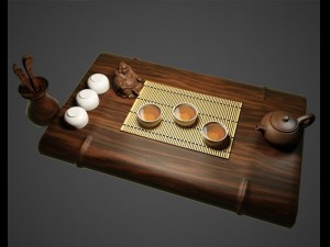 tea set d Modelo 3D