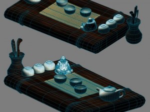 tea set d 3D Model