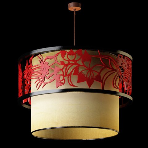 chinese light d 1 Model 3D .c4d .max .obj .3ds .fbx .stl .blend 