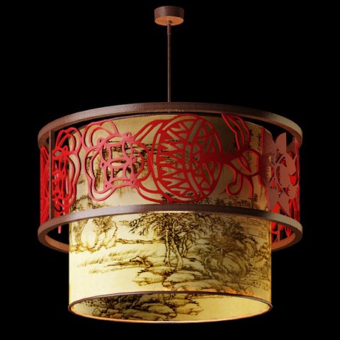 chinese light d 2 3D Model .c4d .max .obj .3ds .fbx .stl .blend 