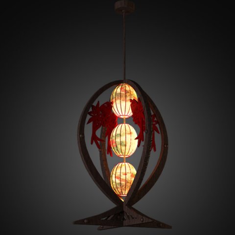 chinese light yd 4 Model 3D .c4d .max .obj .3ds .fbx .stl .blend 