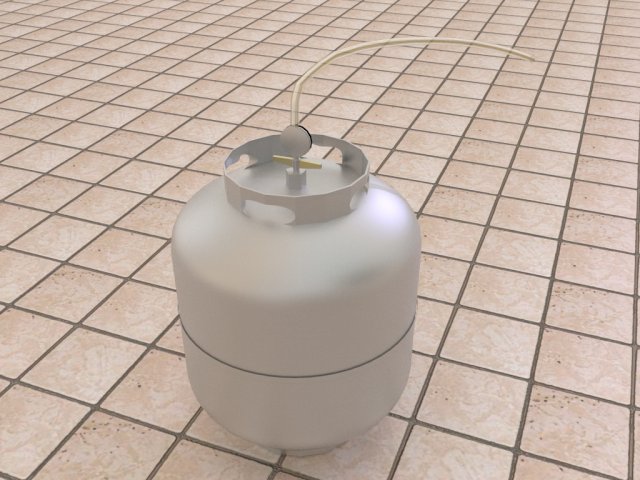 kitchen gas cylinder 3D Model .c4d .max .obj .3ds .fbx .stl .blend 