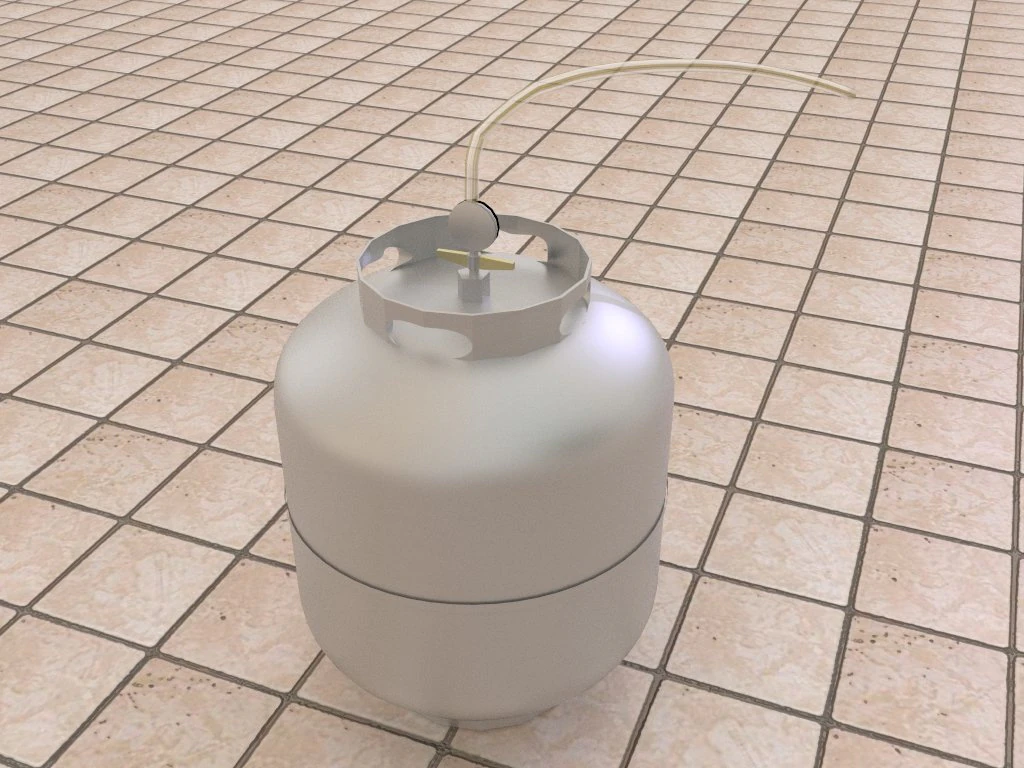 kitchen gas cylinder 3D Model .c4d .max .obj .3ds .fbx .stl .blend 
