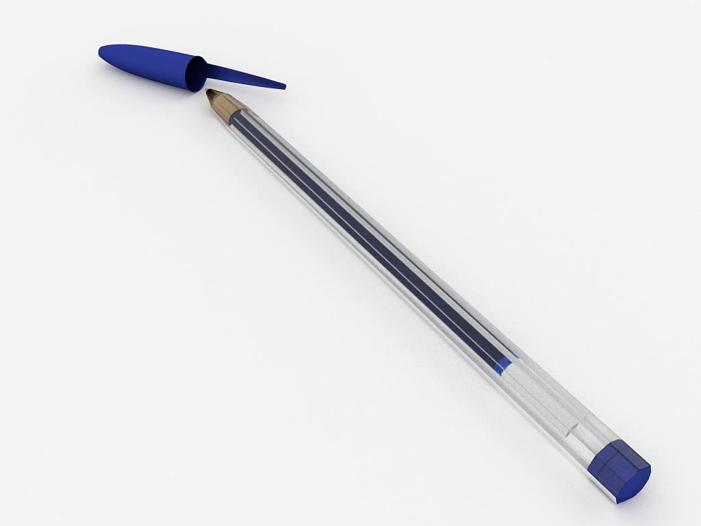 bic pen 3D Model .c4d .max .obj .3ds .fbx .stl .blend 