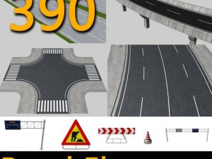 road elements Modèle 3D