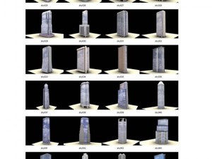 100 skyscrapers 3D Model
