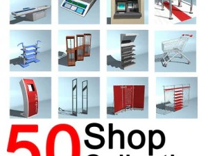 desain toko Model 3D