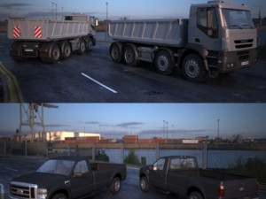 transport vehicles 3D 模型