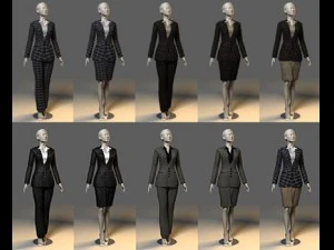 Kleidung und Schuhe 3D Modell