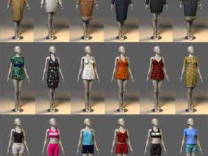 Kleidung und Schuhe 3D Modell