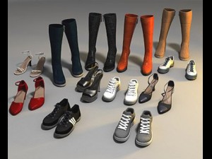 clothes and shoes Model 3D