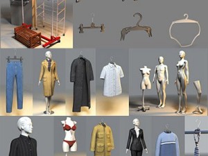 clothes and shoes Model 3D
