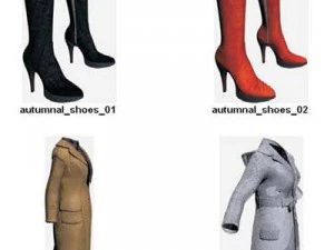 Kleidung und Schuhe 3D Modell